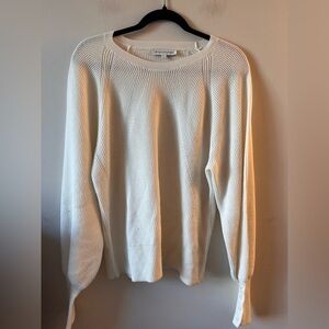 White + Warren Cotton Knit Sweater - Large